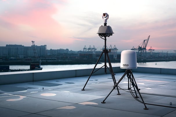 Sample configuration of DroneShield's DroneSentry layered defence with Robin Radar Systems
