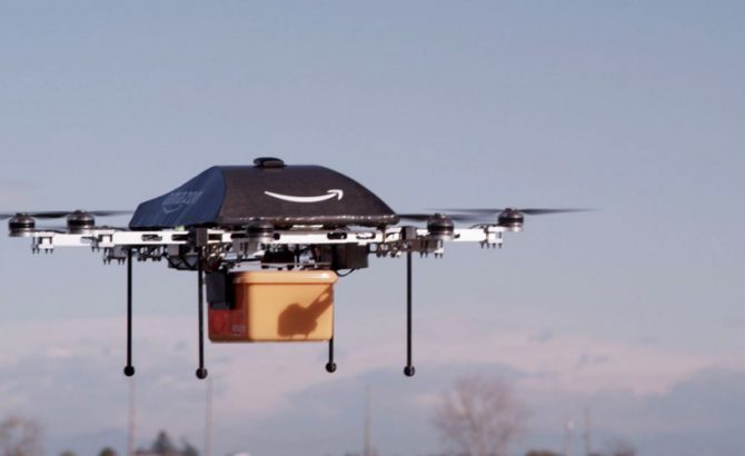 AMAZON DELIVERS DRONE HYPE